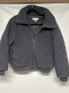 Knox Rose Gray Sherpa Lined Jacket